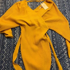 Mustard Yellow Sweater Dress